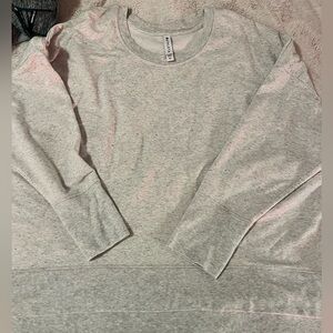 Athleta Speckled Gray Crewneck Top